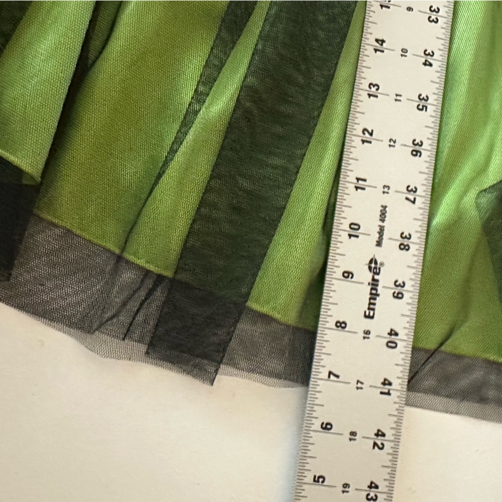 Juliet Black Mesh Overlay Lime Green Vintage Y2K Floral Whimsigoth Dress NWT M - Picture 16 of 16